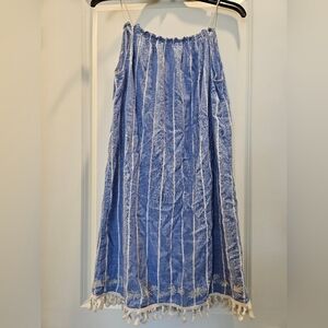 Knox Rose Dress Summer Fringe Embroidered Medium